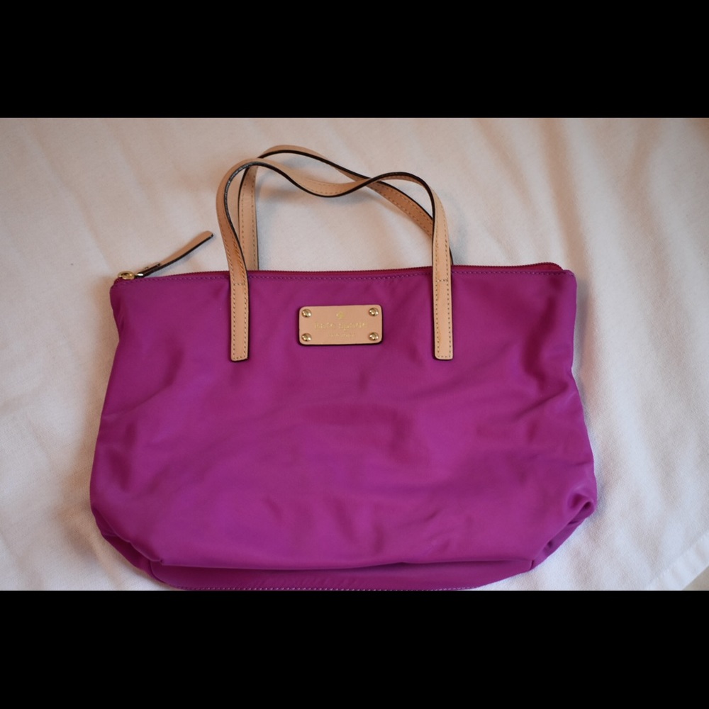 Kate spade small pink nylon tote